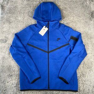 Nike NSW Windrunner Tech Fleece Zip Hoodie Size XL Men Royal Blue HV0949-480